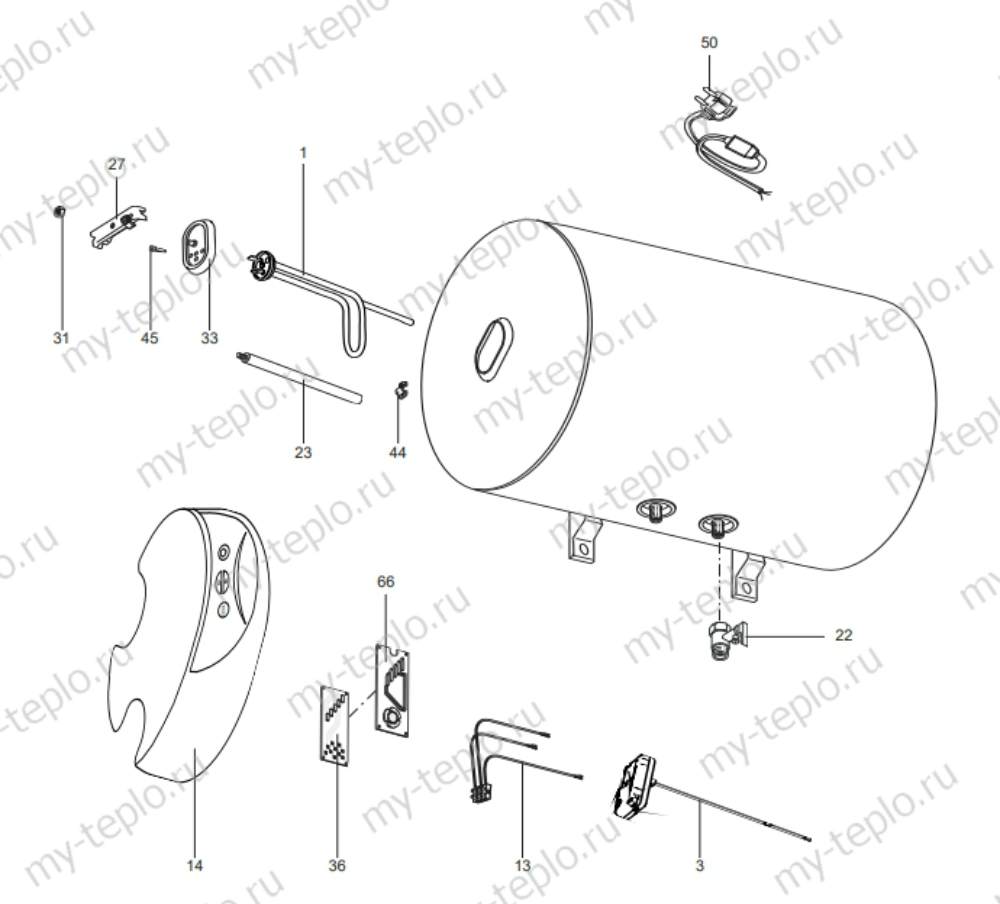 Запчасти Ariston ABS PRO ECO 65 H SLIM купить в Тюмени